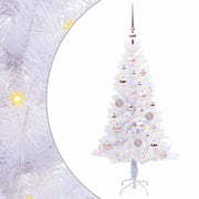 Vidaxl kunstkerstboom met 150 led wit 120 cm pvc en staal - afbeelding 2