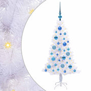 Vidaxl kunstkerstboom met 150 led wit 120 cm pvc en staal - afbeelding 2