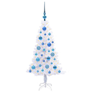 Vidaxl kunstkerstboom met 150 led wit 120 cm pvc en staal - afbeelding 3