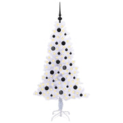 Vidaxl kunstkerstboom met 150 led wit 150 cm pvc en staal - afbeelding 3