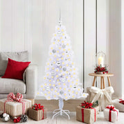 Vidaxl kunstkerstboom met 150 led wit 150 cm pvc en staal - afbeelding 1