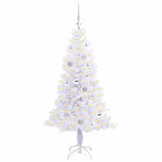 Vidaxl kunstkerstboom met 150 led wit 150 cm pvc en staal - afbeelding 3