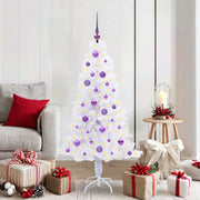 Vidaxl kunstkerstboom met 150 led wit 150 cm pvc en staal - afbeelding 1