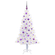 Vidaxl kunstkerstboom met 150 led wit 150 cm pvc en staal - afbeelding 3