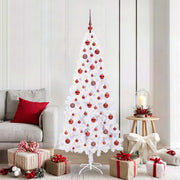 Vidaxl kunstkerstboom met 300 led wit 180 cm pvc en staal - afbeelding 1