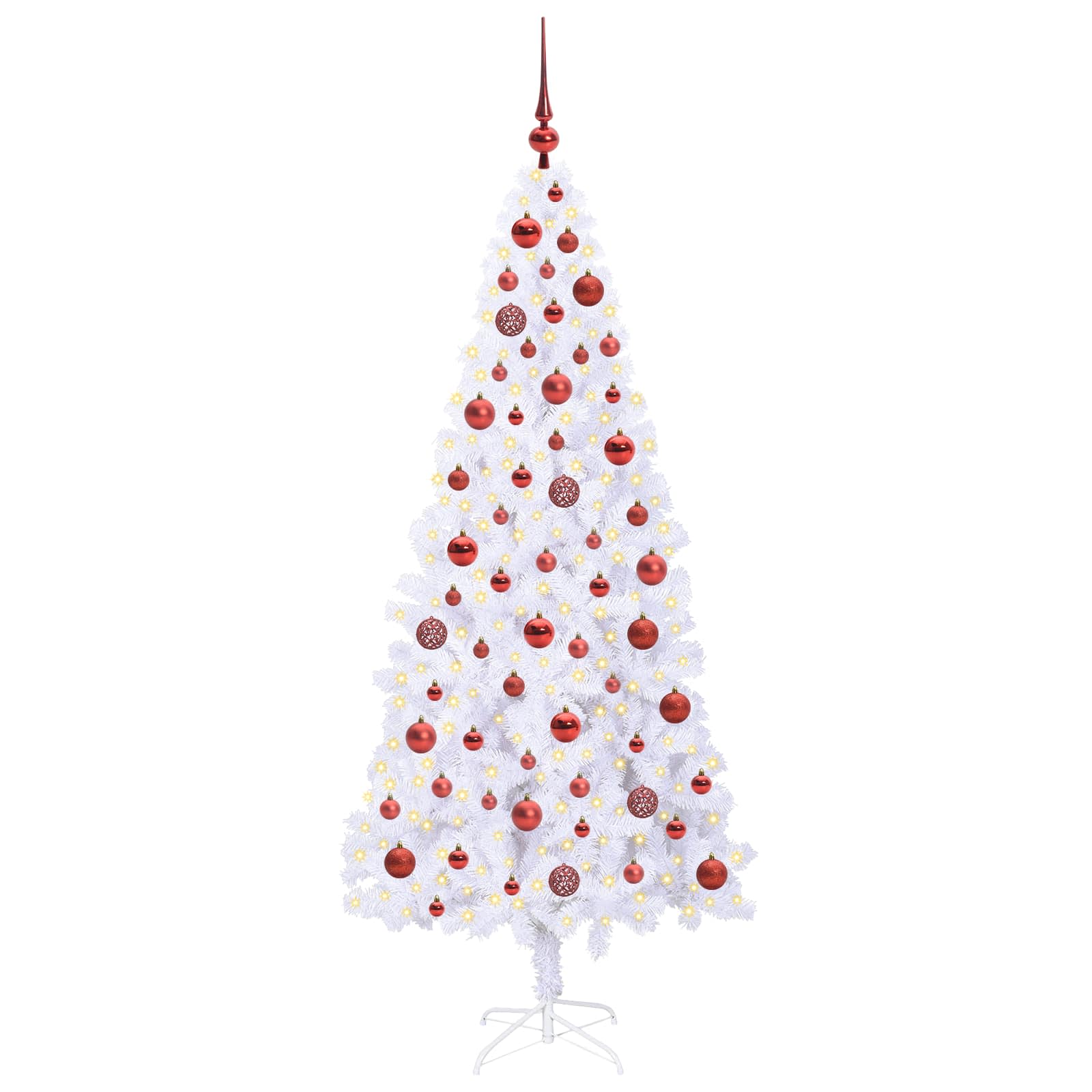Vidaxl kunstkerstboom met 300 led wit 180 cm pvc en staal