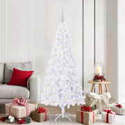 Vidaxl kunstkerstboom met 300 led wit 180 cm pvc en staal - afbeelding 1