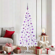 Vidaxl kunstkerstboom met 300 led wit 180 cm pvc en staal - afbeelding 1