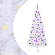 Vidaxl kunstkerstboom met 300 led wit 180 cm pvc en staal - afbeelding 2