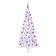 Vidaxl kunstkerstboom met 300 led wit 180 cm pvc en staal - afbeelding 3