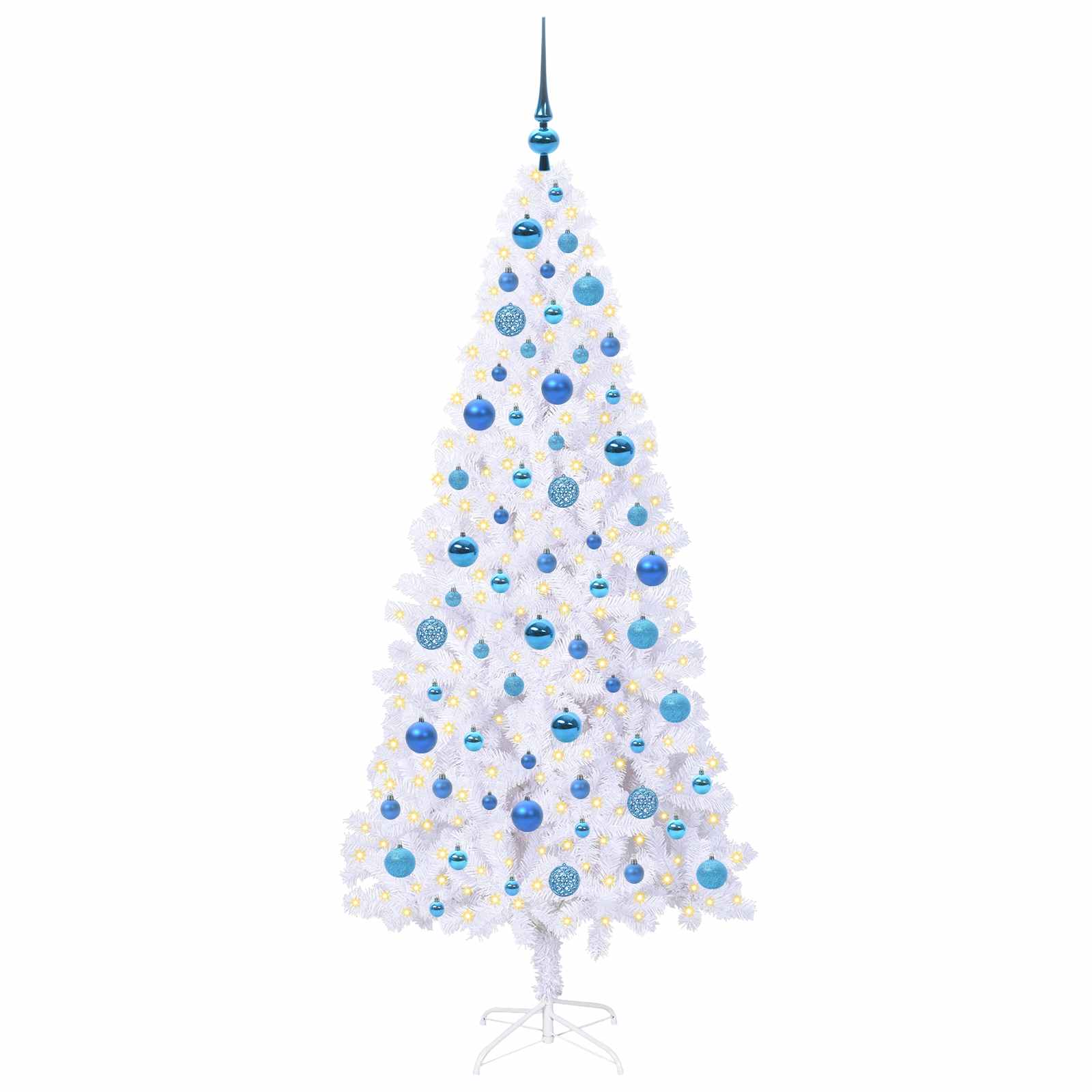 Vidaxl kunstkerstboom met 300 led wit 180 cm pvc en staal