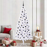 Vidaxl kunstkerstboom met 300 led wit 210 cm pvc en staal - afbeelding 1