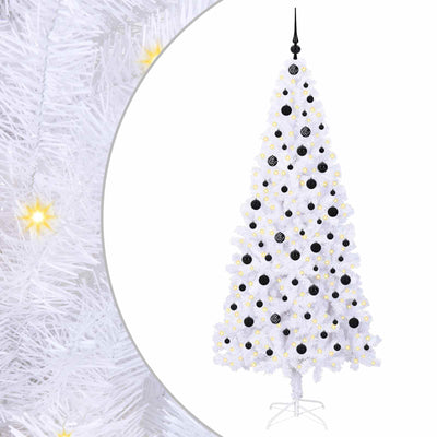 Vidaxl kunstkerstboom met 300 led wit 210 cm pvc en staal