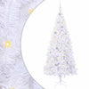 Vidaxl kunstkerstboom met 300 led wit 210 cm pvc en staal