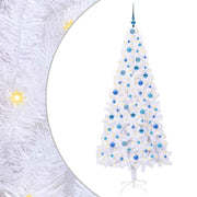 Vidaxl kunstkerstboom met 300 led wit 210 cm pvc en staal - afbeelding 2