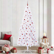 Vidaxl kunstkerstboom met 300 led wit 240 cm pvc en staal - afbeelding 1