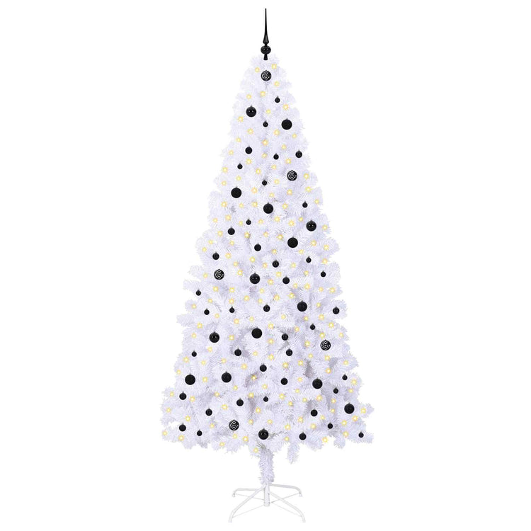 Vidaxl kunstkerstboom met 300 led wit 240 cm pvc en staal