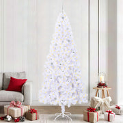 Vidaxl kunstkerstboom met 300 led wit 240 cm pvc en staal - afbeelding 1