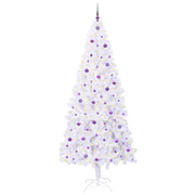 Vidaxl kunstkerstboom met 300 led wit 240 cm pvc en staal - afbeelding 3