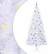 Vidaxl kunstkerstboom met 300 led wit 240 cm pvc en staal - afbeelding 2