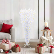 Vidaxl kunstkerstboom met 150 led wit 120 cm pvc en staal - afbeelding 1