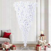 Vidaxl kunstkerstboom met 300 led wit 240 cm pvc en staal - afbeelding 1
