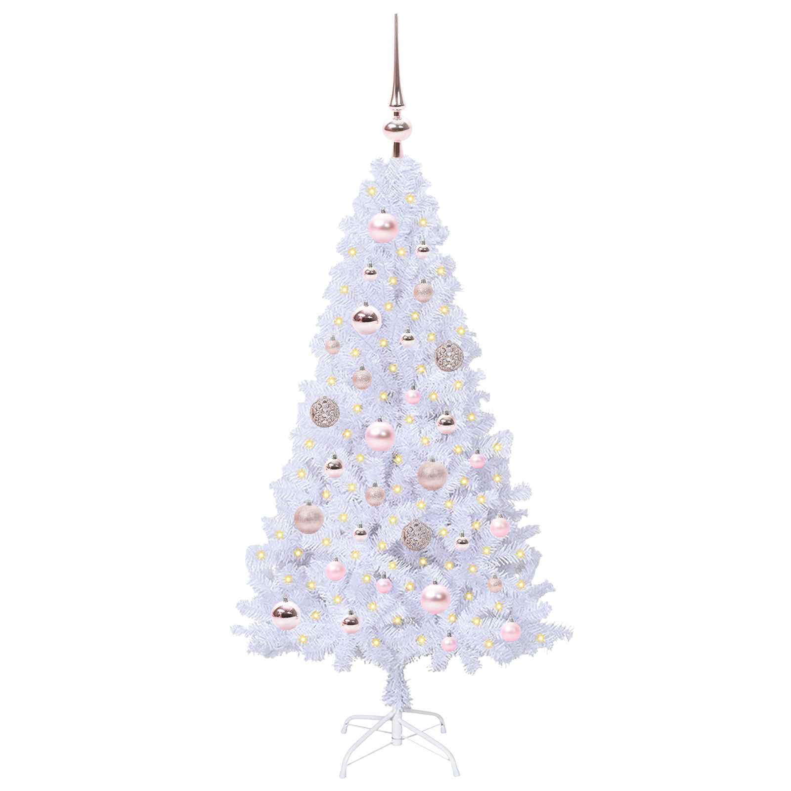 Vidaxl kunstkerstboom met 150 led wit 120 cm pvc en staal