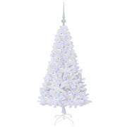 Vidaxl kunstkerstboom wit 120 cm pvc en staal - afbeelding 3