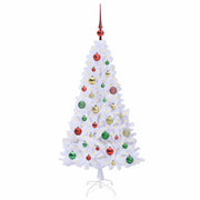 Vidaxl kunstkerstboom wit 120 cm pvc en staal - afbeelding 3