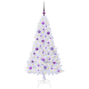 Vidaxl kunstkerstboom wit 150 cm pvc en staal - afbeelding 3