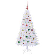 Vidaxl kunstkerstboom wit 150 cm pvc en staal - afbeelding 3