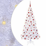 Vidaxl kunstkerstboom met 300 led wit 180 cm pvc en staal - afbeelding 2