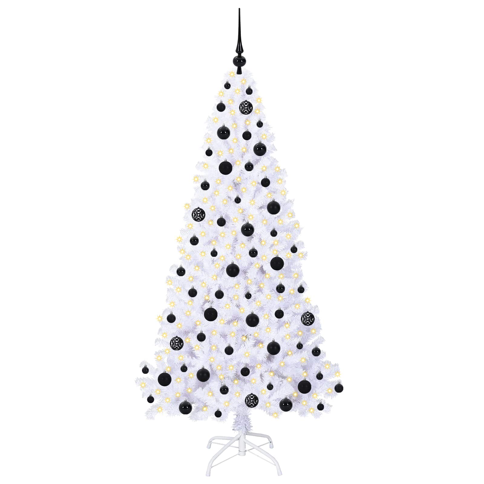 Vidaxl kunstkerstboom met 300 led wit 180 cm pvc en staal