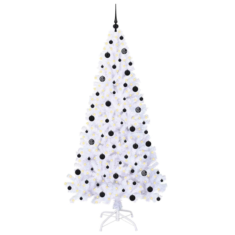 Vidaxl kunstkerstboom met 300 led wit 210 cm pvc en staal