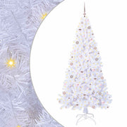 Vidaxl kunstkerstboom met 300 led wit 210 cm pvc en staal - afbeelding 2
