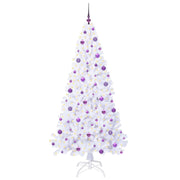 Vidaxl kunstkerstboom met 300 led wit 210 cm pvc en staal - afbeelding 3