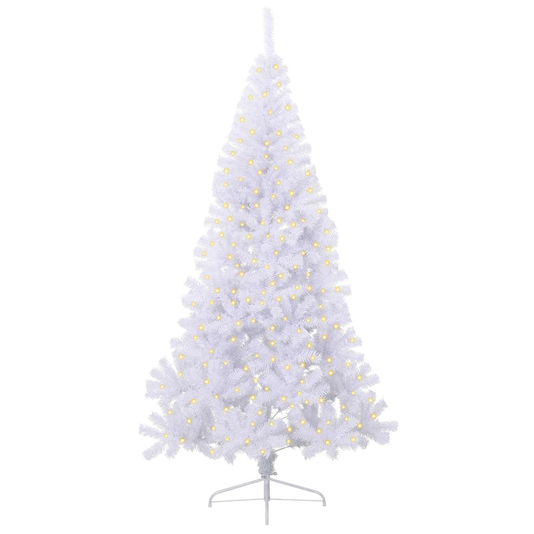Vidaxl kunstkerstboom met 300 led wit 240 cm pvc en staal