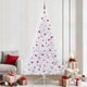 Vidaxl kunstkerstboom wit 240 cm pvc en staal