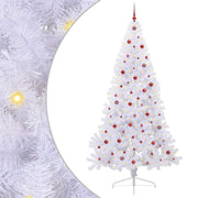 Vidaxl kunstkerstboom wit 240 cm pvc en staal - afbeelding 2