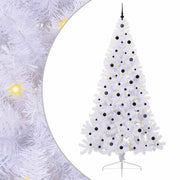 Vidaxl kunstkerstboom wit 240 cm pvc en staal - afbeelding 2
