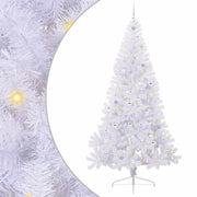 Vidaxl kunstkerstboom wit 240 cm pvc en staal - afbeelding 2