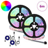 Vidaxl led-strip 2 pcs zwart en transparant 3000 mm koper en kunststof