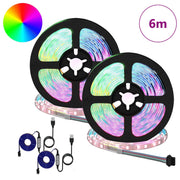 Vidaxl led-strip 2 st zwart en transparant koper en kunststof - afbeelding 2