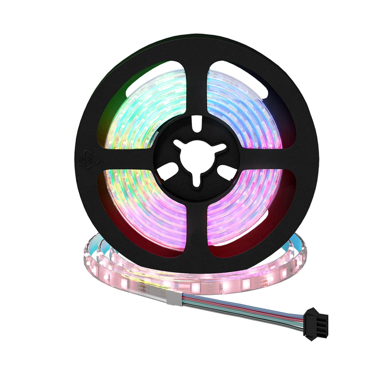 Vidaxl led-strip 2 st zwart en transparant koper en kunststof
