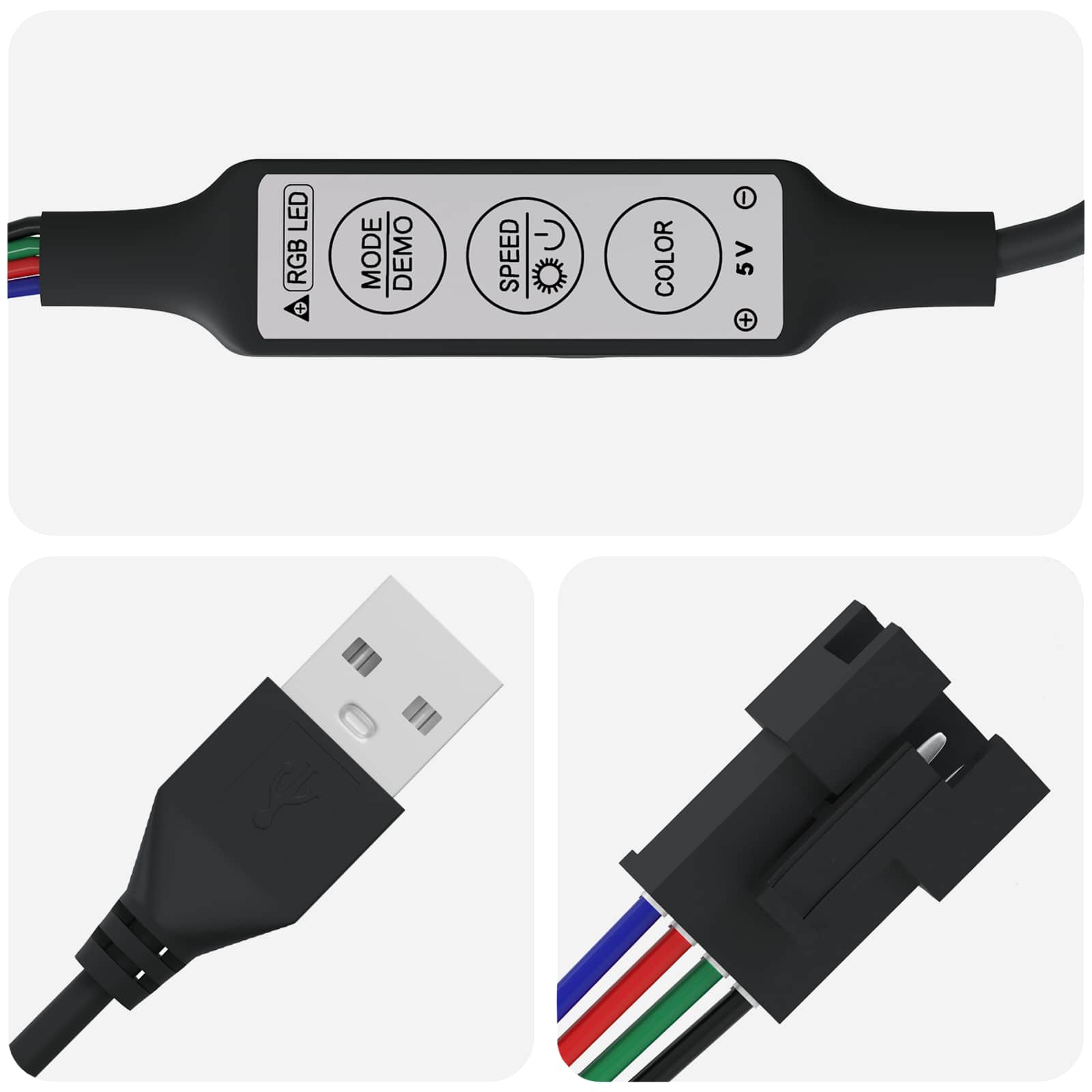 Vidaxl led-strip 2 pcs zwart en transparant 250 mm koper en kunststof