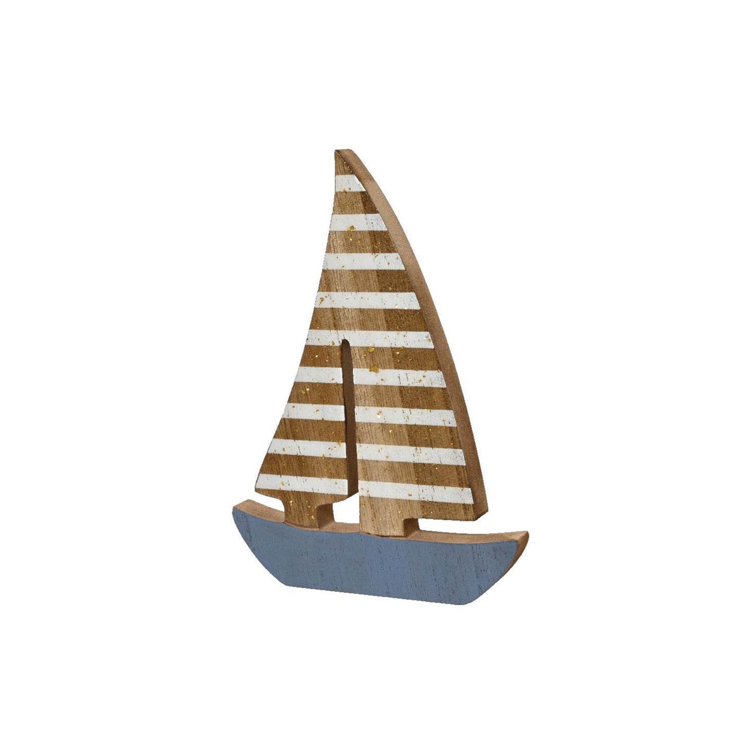 Decoris decoratie boot hout 1,5x13x18cm fsc 100%