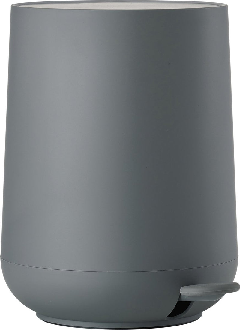 Zone denmark nova pedaalemmer - prullenbak badkamer softclose - afvalemmer klein - toilet badkamer accessoires - kunststof - 5 liter - 29 x 23 cm - grijs
