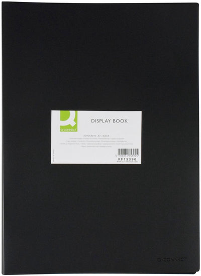 Q-connect showalbum, a3, 20 tassen, zwart