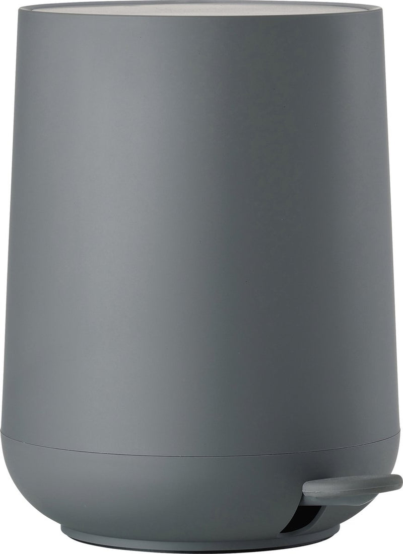 Zone denmark nova pedaalemmer - prullenbak badkamer softclose - afvalemmer klein - toilet badkamer accessoires - kunststof - 3 liter - 23,5 x 20,5 cm - grijs