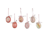 Decoris hangdecoratie ei foam ø4xh6cm 6 stuks in verpakking - afbeelding 1